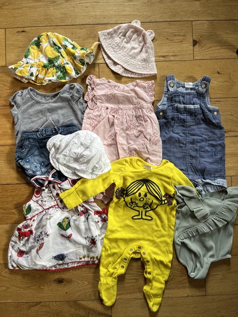 baby girl summer clothes bundle 0-3 months 10  items