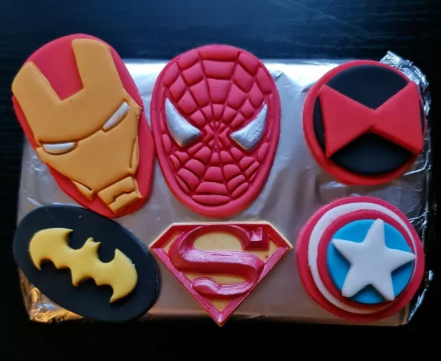 Edible Superhero  6 Avengers Marvel unofficial cake / Deco toppers