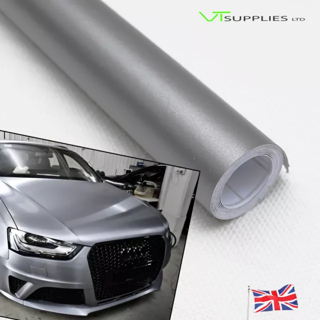 Matt Silver Vinyl Wrap Car Film (Air/Bubble Free Matte)  All Vehicle Sizes