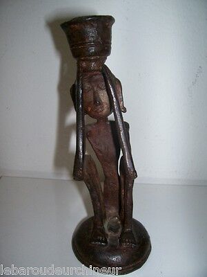 Ancienne statue en bronze afrique ou Timor african art primitif premier tribal