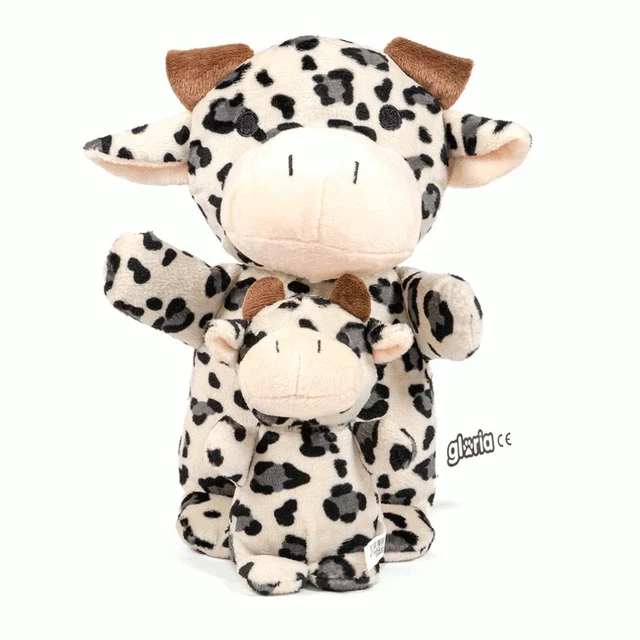 Uoozii Microwavable Weighted Cow Stuffed Animal – 12" 2 Lb Non-Shedding Plush, Heatable & Coolable