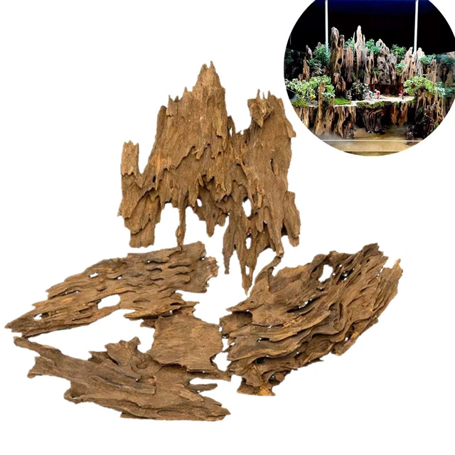 All Natural Aquarium Driftwood Porous Wood Shrimp Crab Ornament for Fish Tank