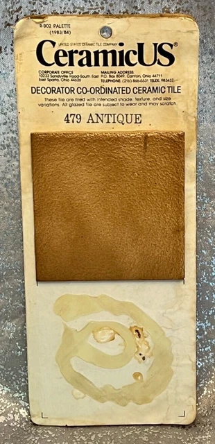 Vintage US United States Ceramic Tile Salesman Sample Display Board ANTIQUE AI