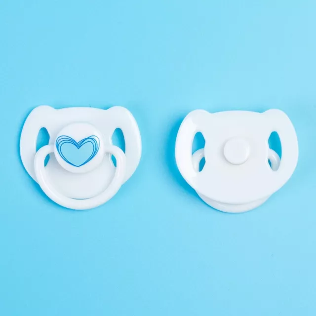 10Pcs Blue Heart Reborn Dolls Magnetic Pacifier Dummy for Baby Dolls Accessories