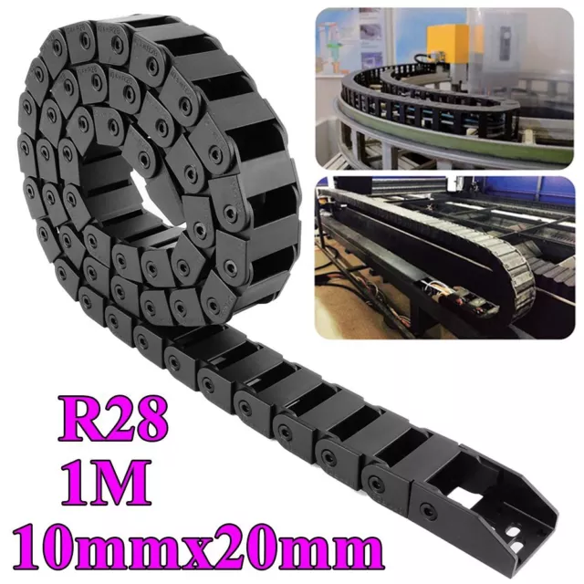 R28 Nylon Energiekette Schleppkette Kabelführung 10x20mm 1 M Für CNC Maschine DE