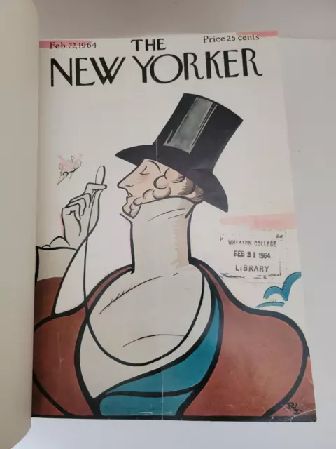 New Yorker Feb-May 1964 Bound Volume #40 13 Issues Peter Arno Cover