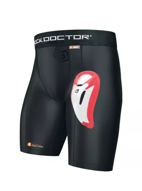 Shock Doctor Core Compression Shorts with Bio-Flex Athletic Cup Boys Large