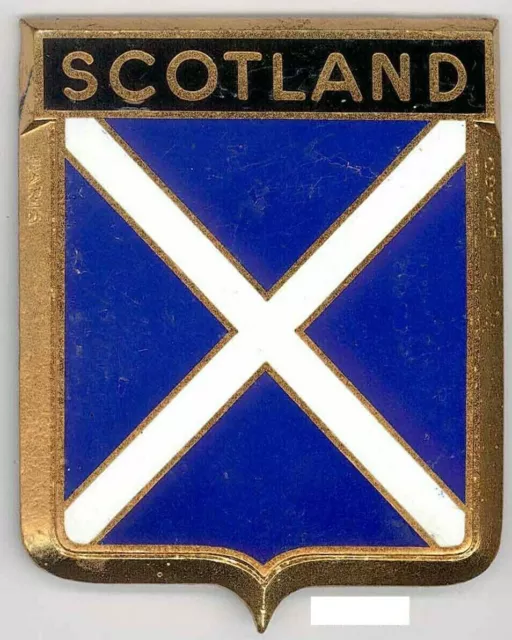 Badge auto car drago 1950s original Scotland Scottish United Kingdom