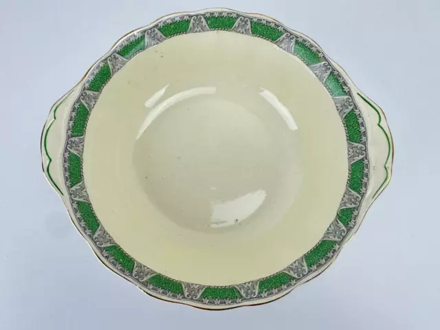 Vintage 1930s GRINDLEY Creampetal Balfour No 2 Green Large Serving Bowl