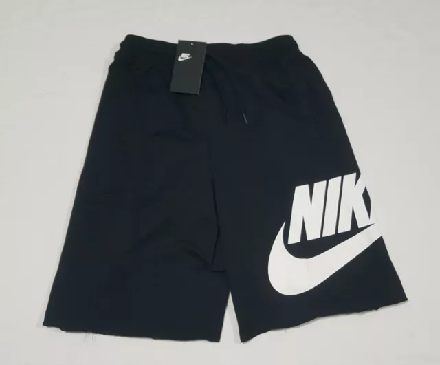 Nike Boys Sportswear AT3070 010 black-white  fleece shorts