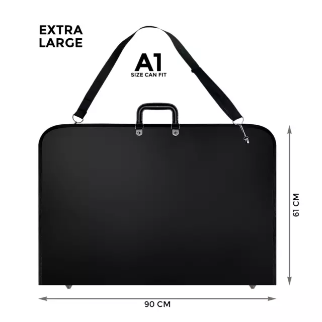 A1 Black Water Proof Design Portfolio Case Art Work Painting Folder Bag 3