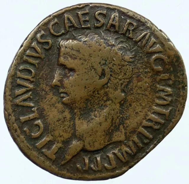 CLAUDIUS 41-50AD Rome Genuine Authentic Ancient Roman Coin MINERVA i118109