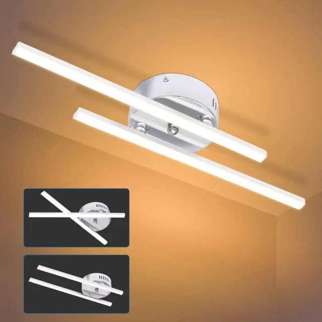 ✅ Lampadario Lampada Plafoniera da Soffitto 2 Luci LED Bianco Caldo 14 W Salotto