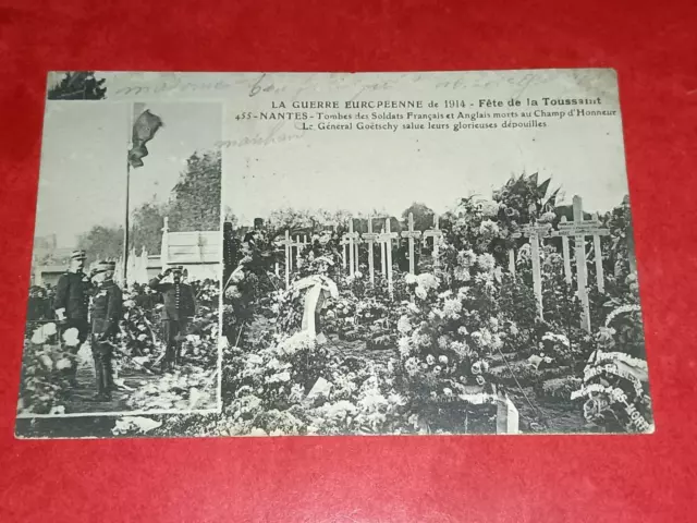 CPA 44 NANTES - Tombes des Soldats Français et Anglais morts aux Champ d'honneur