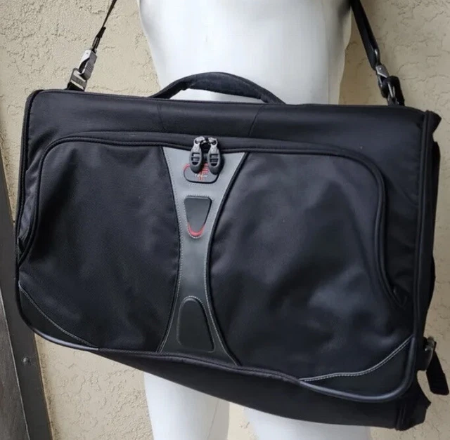 Tumi T-Tech 5536D Black Gray Tri-Fold Nylon Travel Garment Bag Suit Bag