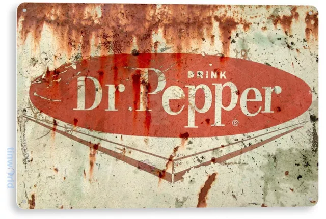 TIN SIGN Dr Pepper Retro Rustic Cola Soda Store Metal Sign Decor Kitchen C472