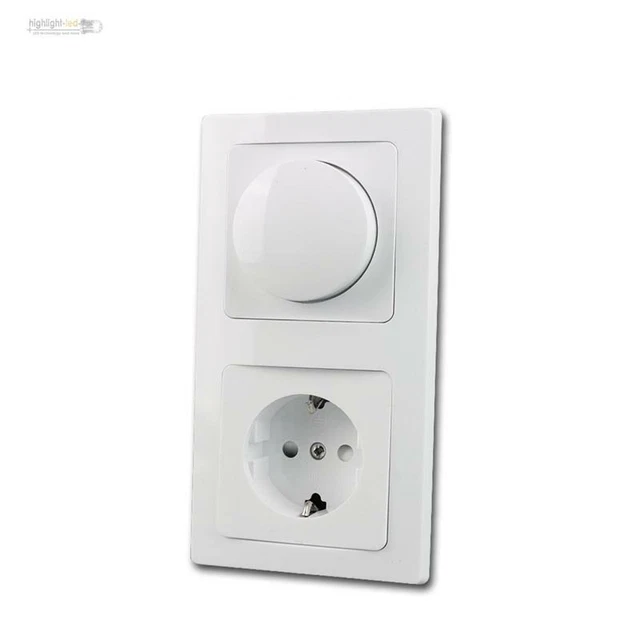 Delphi Variateur Avec Prise Schuko Combinaison, Blanc, 230V Avec Haut Cadre