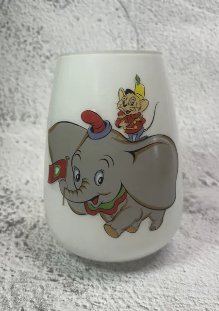 Abat jour en opaline Disney Dumbo vintage (luminaire, globe, lampe, applique)