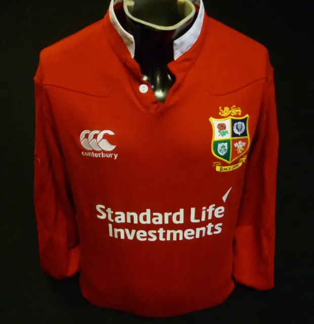 British & Irish Lions Rugby Shirt 2017 Canterbury Long Sleeved Jersey Size M