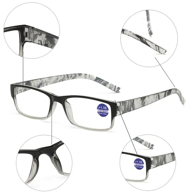 Gafas de lectura de protección vintage con marco ultraligero antiluz azul
