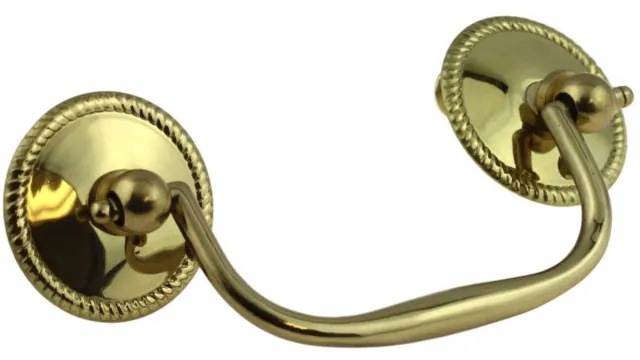 3" Sheraton Rope Design Bail Pull Solid Brass