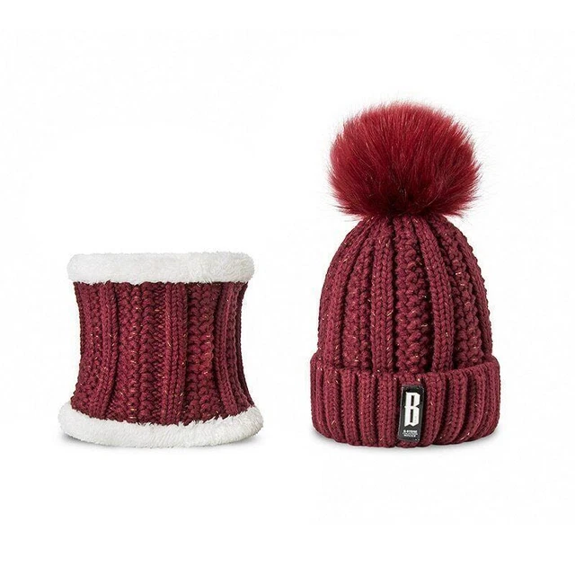 Set De Bufanda De Anillo Y Gorro De Punto Para Mujer Ideal Para Invierno 2019 8