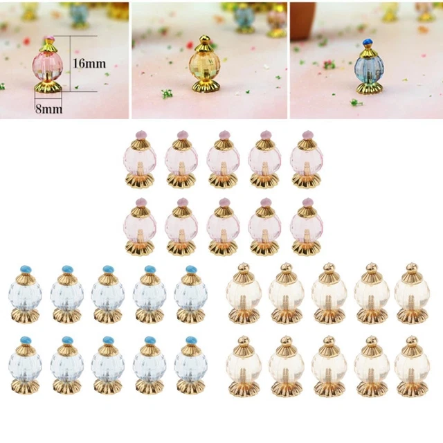 Milaget Lot de 4 Miniatures de Maison de Poupée 1/12 Bouteilles Mini Liqueur Champagne Jouets de Cuisine