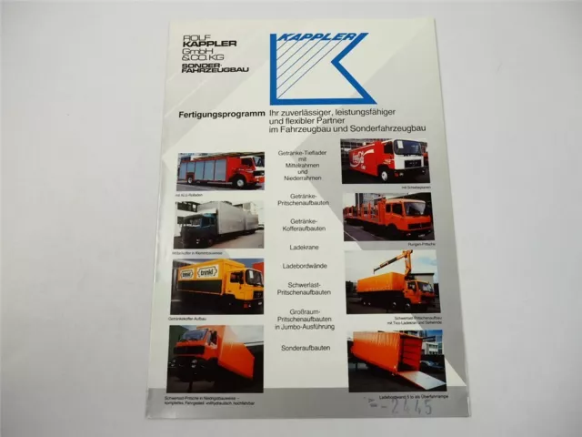 Kappler special vehicle construction Fellbach superstructures for trucks production program brochure