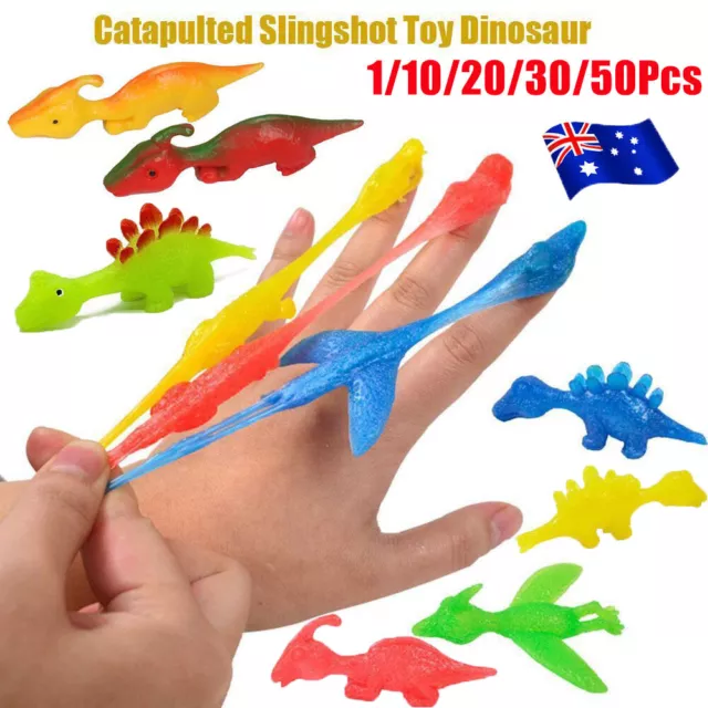 Slingshot Dinosaur Finger Toys 30pcs Reusable Soft Funny Finger Slingshots