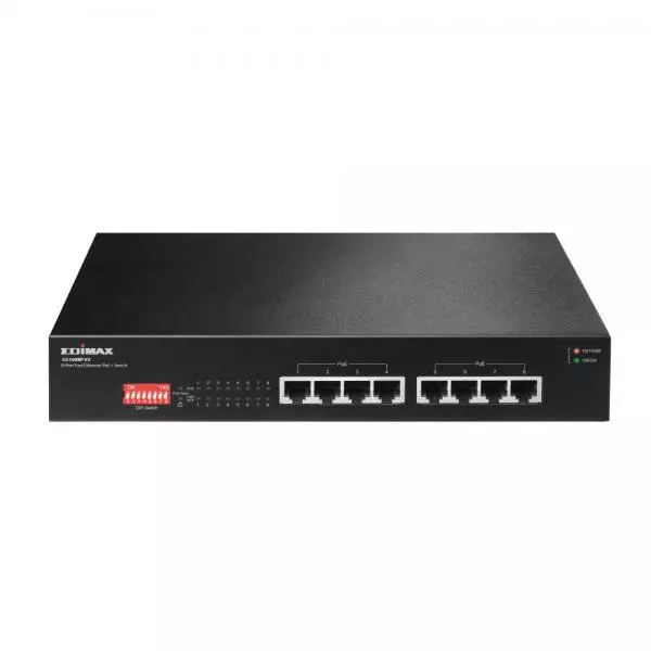 Switch Gigabit PoE+ 8 porte a Lungo Raggio con DIP Switch, GS-1008P V2