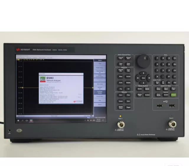 Keysight/Agilent E5063A ENA Vector Network Analyzer, 2-Port, 300 kHz - 18 GHz/6