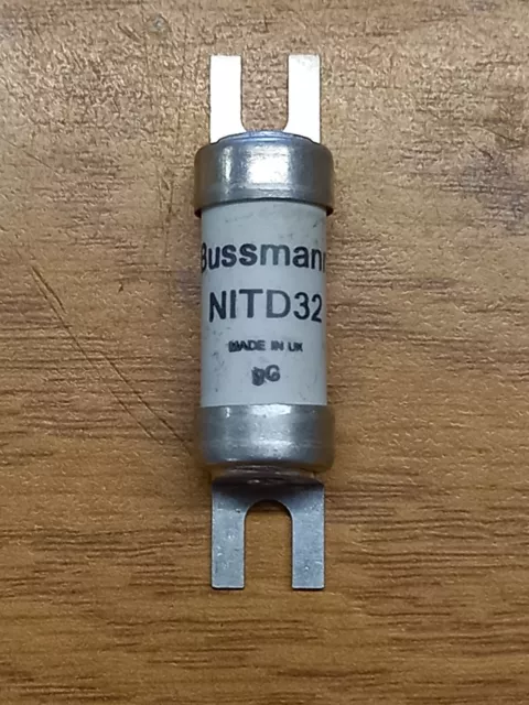 20 x Bussmann NITD32  32 Amp 550V 80kA Industrial HRC Fuse Link Cartridge