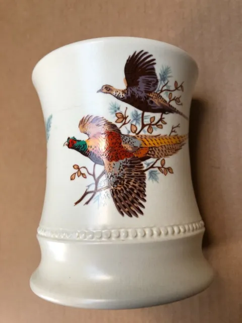 Vintage 1970’s Axe Vale Pottery Devon England Tankard Mug - Pheasants