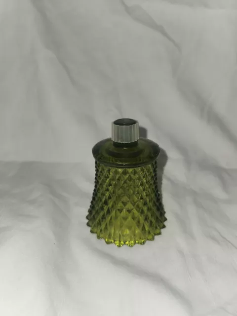 One Homco Home Interior Green Hobnail Peg Votive Cup Glass