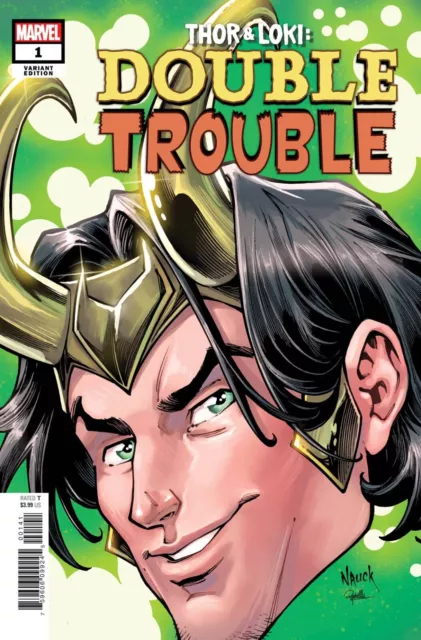 Thor And Loki Double Trouble #1 Nauck Headshot Variant Marvel 2021 EB155