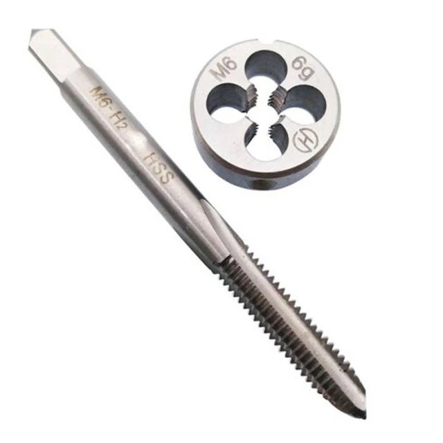 HSS M6 X 1mm Tap And M6 X 1.0mm Die Set Metric Thread Right Hand Tool ...
