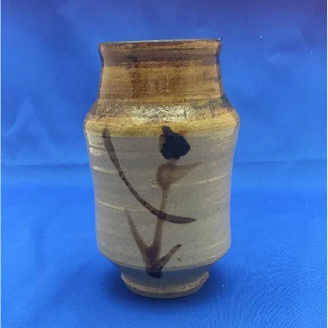 Shoji Hamada 14.2 cm Flower Vase Japanese Traditional Pottery Mashiko Vintage