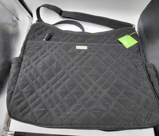 Vera Bradley Baby Bag Diaper Bag Changing Pad Black Microfiber NWT Zebra inside