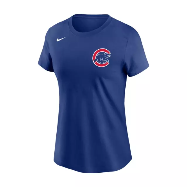 Chicago Cubs MLB T-Shirt (Größe 2XL) Damen Nike Primary Logo Top - Neu