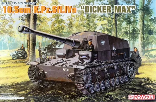 10.5 cm K.Pz.Sfl.IVa Dicker Max German Tank Panzer 1:35 Model Kit Dragon 6357