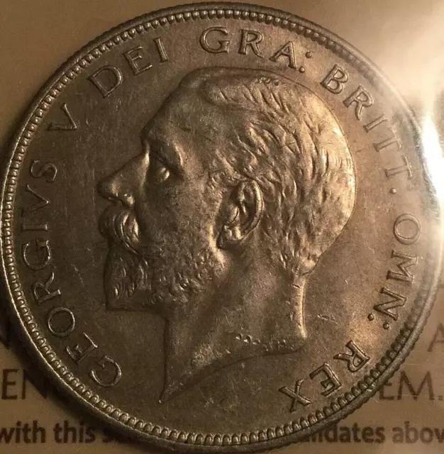 1929 Great Britain George V .500 Silver Half Crown - ICCS MS-62