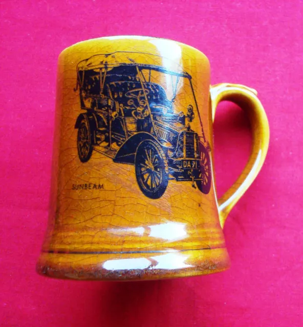 Vintage 1904 Sunbeam Mug Veteran CAR by Wade Pottery Featuring,3.5”,Veteran Club