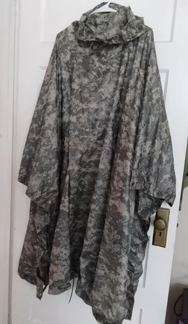 Military ACU DIGITAL WET WEATHER Poncho Universal Standard Size Military ACU DIGITAL WET WEATHER Poncho Universal Standard Size
