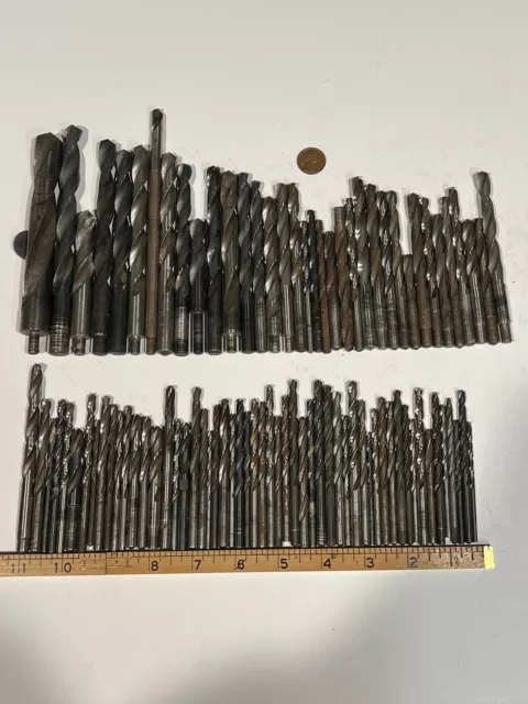 Lot of 100+ MIXED Makers and Sizes of Drill Bits 2