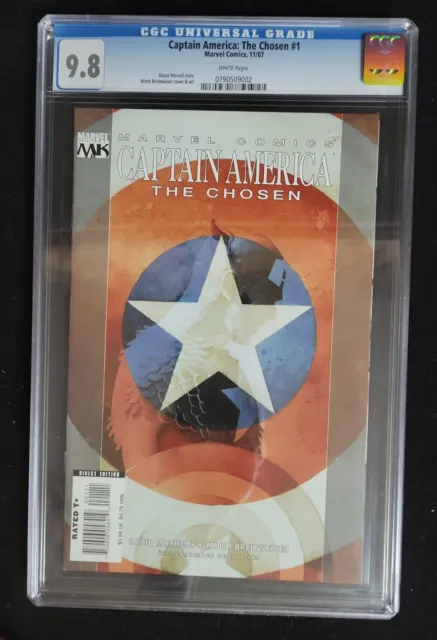 2007 Marvel Comics Captain America The Chosen #1 CGC 9.8 White Pages Very Nice!