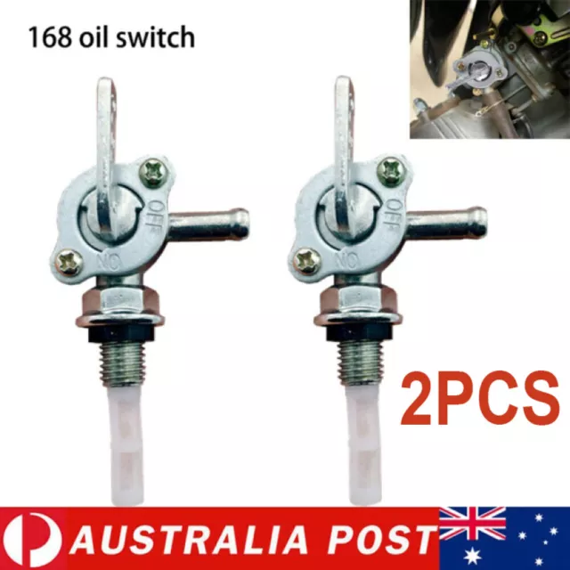 2x 1/4" Gas Tank Switch Fuel Tank Tap Gas Petcock For Most Motorcycle Generator