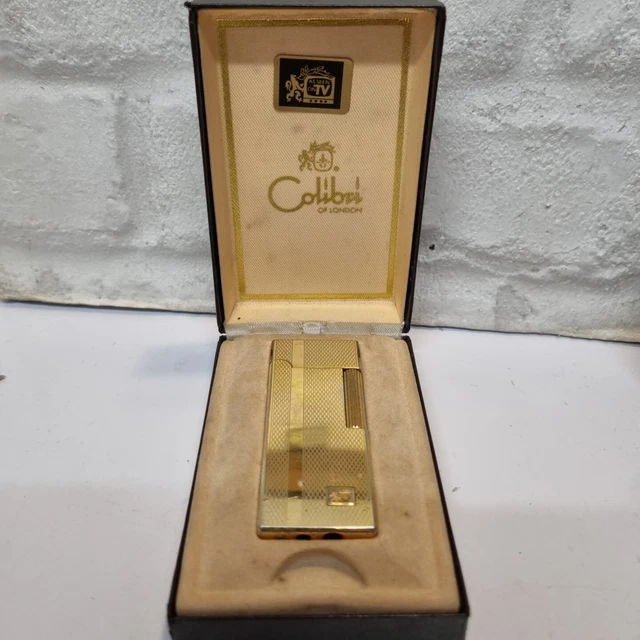 Vintage Colibri Molectric Gas Lighter & Box