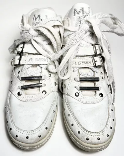 90s LA Gear White Michael Jackson BILLIE JEAN Sneakers  Women's sz 8 2