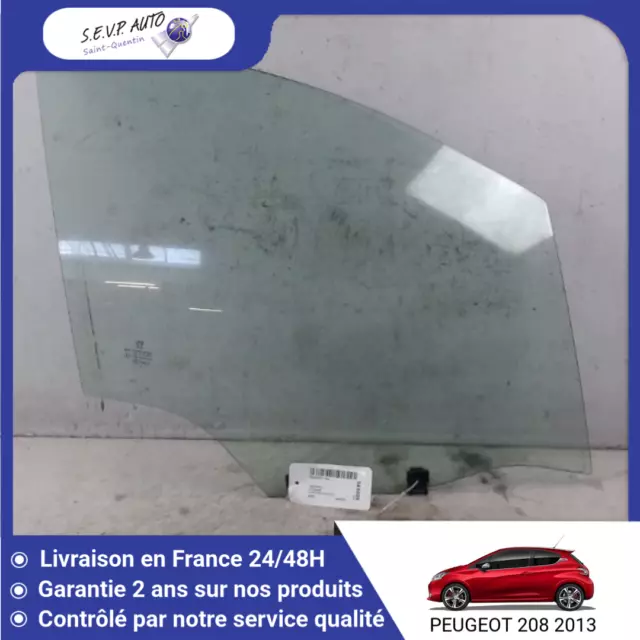 🇫🇷  Glace Fixe Porte Avd Peugeot 208 ♻️ 9801475980