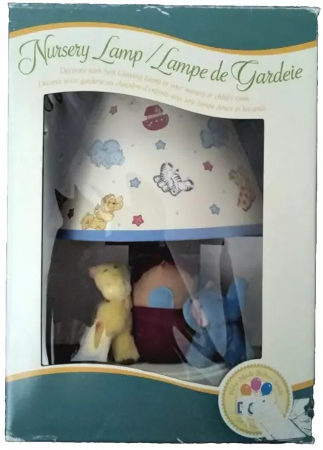 Vintage Dolly 1999 NOAH'S ARK NURSERY LAMP with Plush Animals